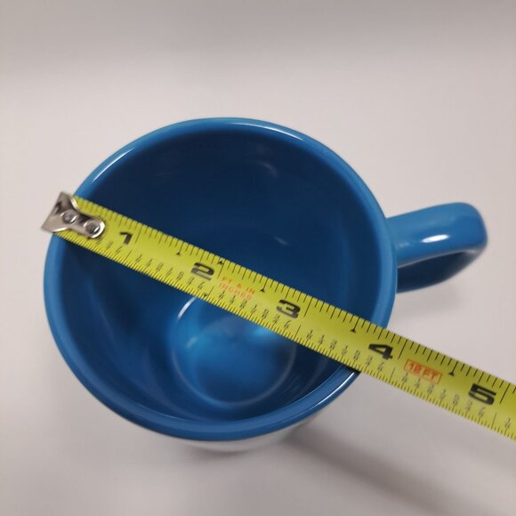 Crofton Stackable Blue White Geometric Pattern Coffee Mug 14 Fl Oz - Picture 9 of 15